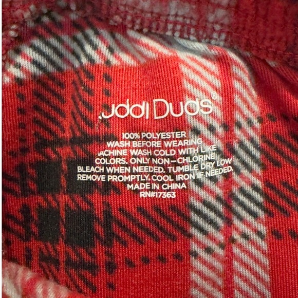 Cuddl Duds Flannel Red Plaid Pull-On Lounge Pants Cozy Winter Christmas womens L - Picture 4 of 6
